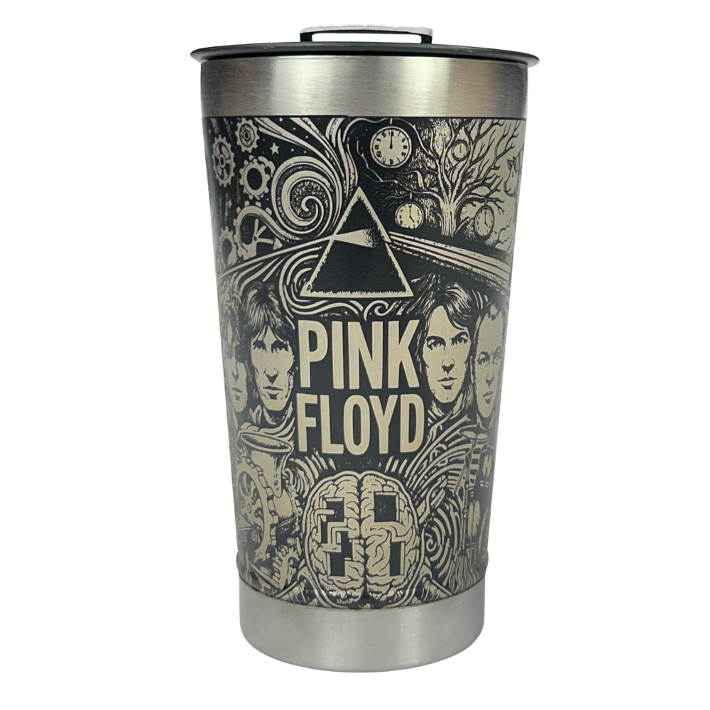 Copo Térmico Pink Floyd - Gravação a Laser 360° - 475ml
