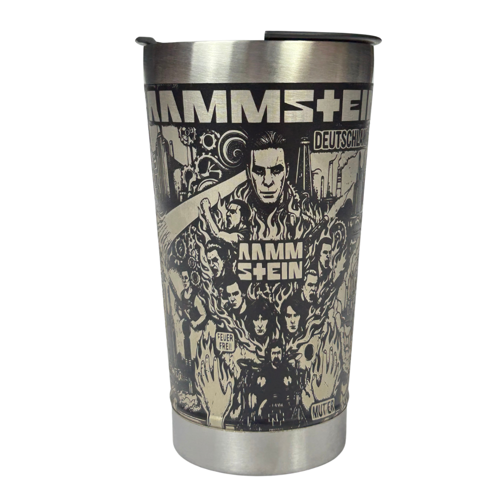 Copo Térmico Rammstein - Gravação a Laser 360° - 475ml