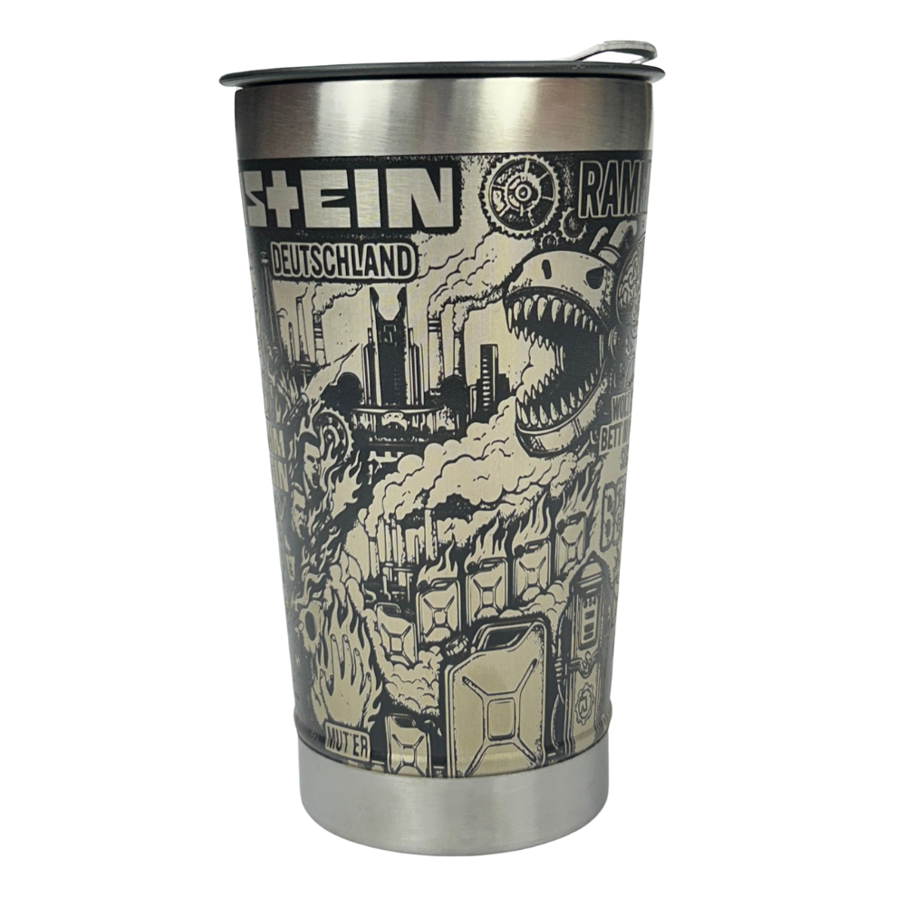 Copo Térmico Rammstein - Gravação a Laser 360° - 475ml