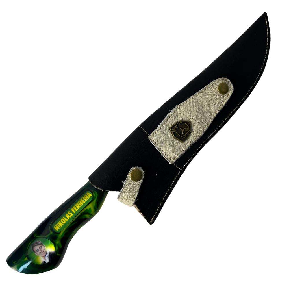 Faca Nikolas Ferreira 10" - Cabo Resina Personalizado - Acorda Brasil - Edição Especial