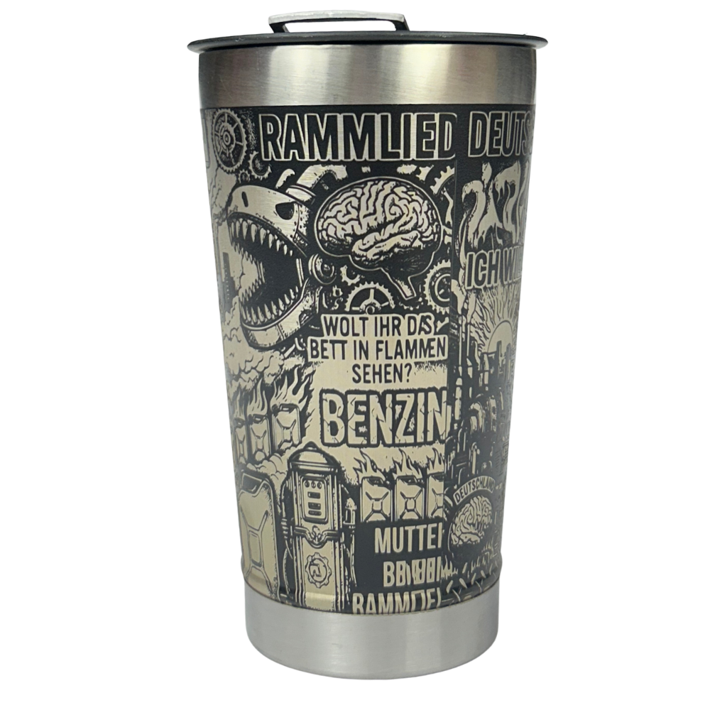 Copo Térmico Rammstein - Gravação a Laser 360° - 475ml