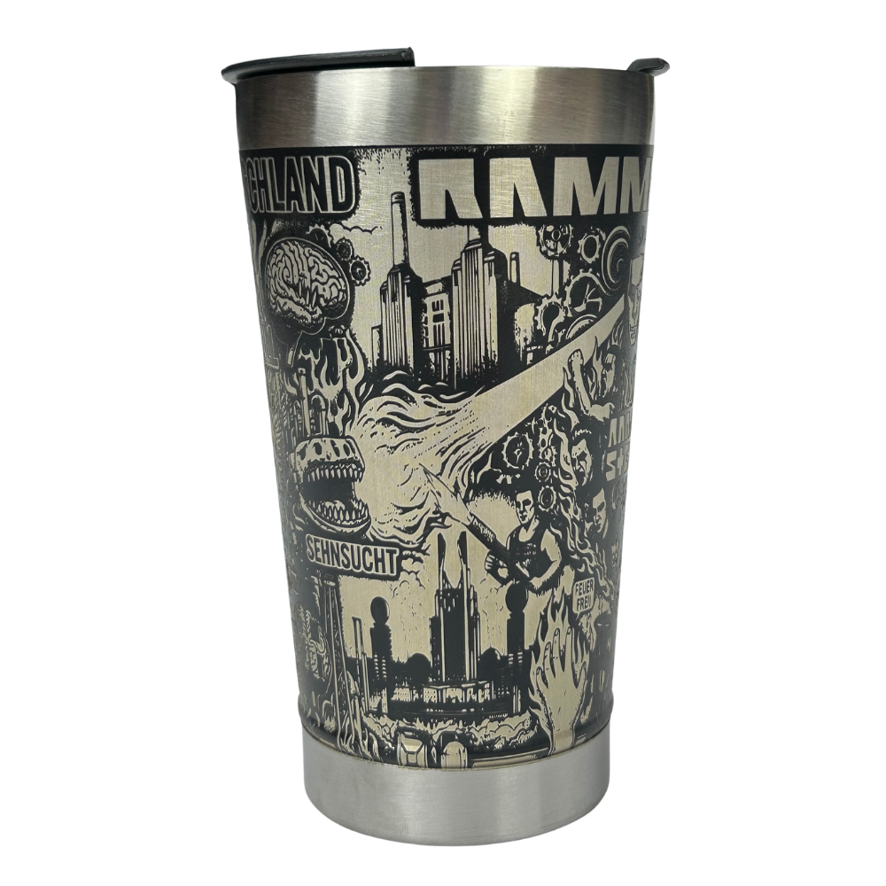 Copo Térmico Rammstein - Gravação a Laser 360° - 475ml
