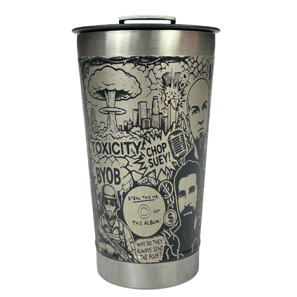 Copo Térmico System of a Down - Gravação a Laser 360° - 475ml